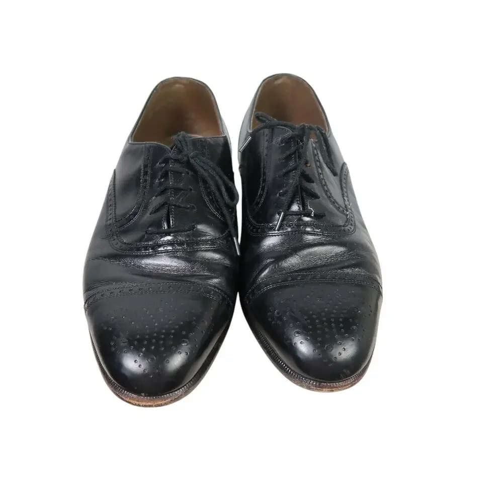 Bally of Switzerland Men's Black Leather Lace-Up Loafers Dress Shoes 8